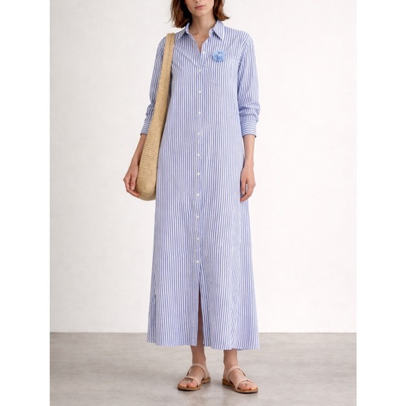Alex Mill Dresses & Skirts - NWT Alex Mill Blue White Striped Standard Maxi Shirt Dress Size XL Cotton